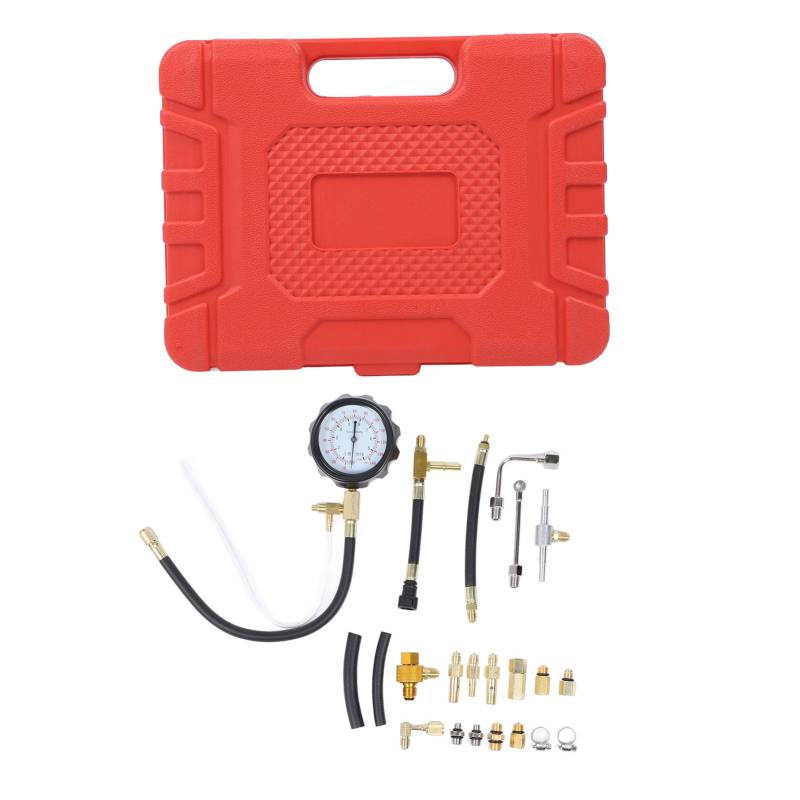 Ldafava Kraftstoffinjektor Drucktester Gauge Kit Premium dauerhaft 0 bis 140 psi Heizöl Drucktester Werkzeug für Car Trucks Motorräder Marine ATVs Utvs Schneemobile Boote von Ldafava