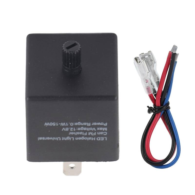 Ldafava LED -Flasher -Relais Einstellbares Blinkerlicht Blinker 3 -Pin -Stecker Universal für Automobile und Motorräder Schwarz Abs Kunststoff 5.3 x 3 x 2,6 cm von Ldafava