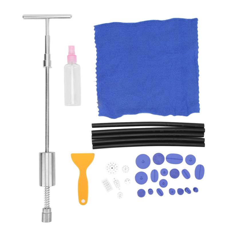 Ldafava Lackless Dent Entfernung Puller Kit Komplett Set mit T -Stange -Abzieher Klebstabschaber Ziehungstaften für Auto -Auto -Körperschäden Reparatur Metall ABS -Material 33pcs von Ldafava