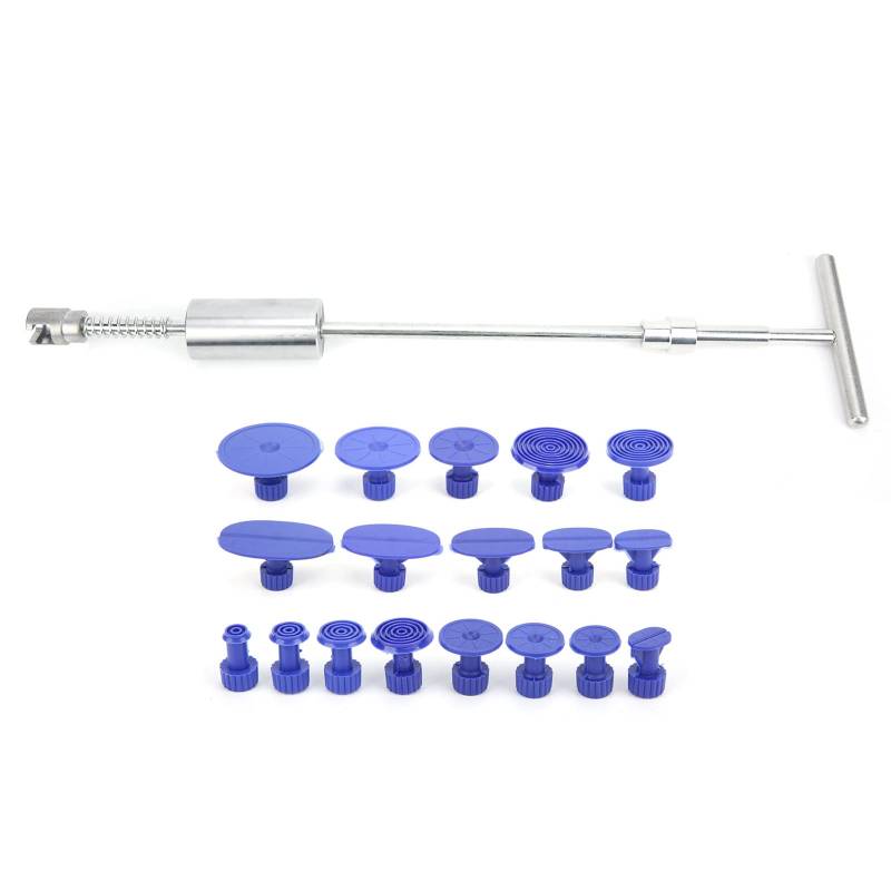 Ldafava Lackless Dent Puller Kit Universal Auto Body Schaden Reparaturhandwerkzeug mit 18 Saugnäpfeln Ergonomischer Griff hochwertiger Metall und Kunststoff für die Reparatur von Auto von Ldafava