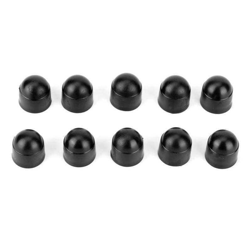 Ldafava M6 Kunststoff Sechskantmutter -Schutzkappe Kit Langlebige wetterfeste hexagonale Nylonabdeckung für JDM -Autozubehör Black 10pcs von Ldafava