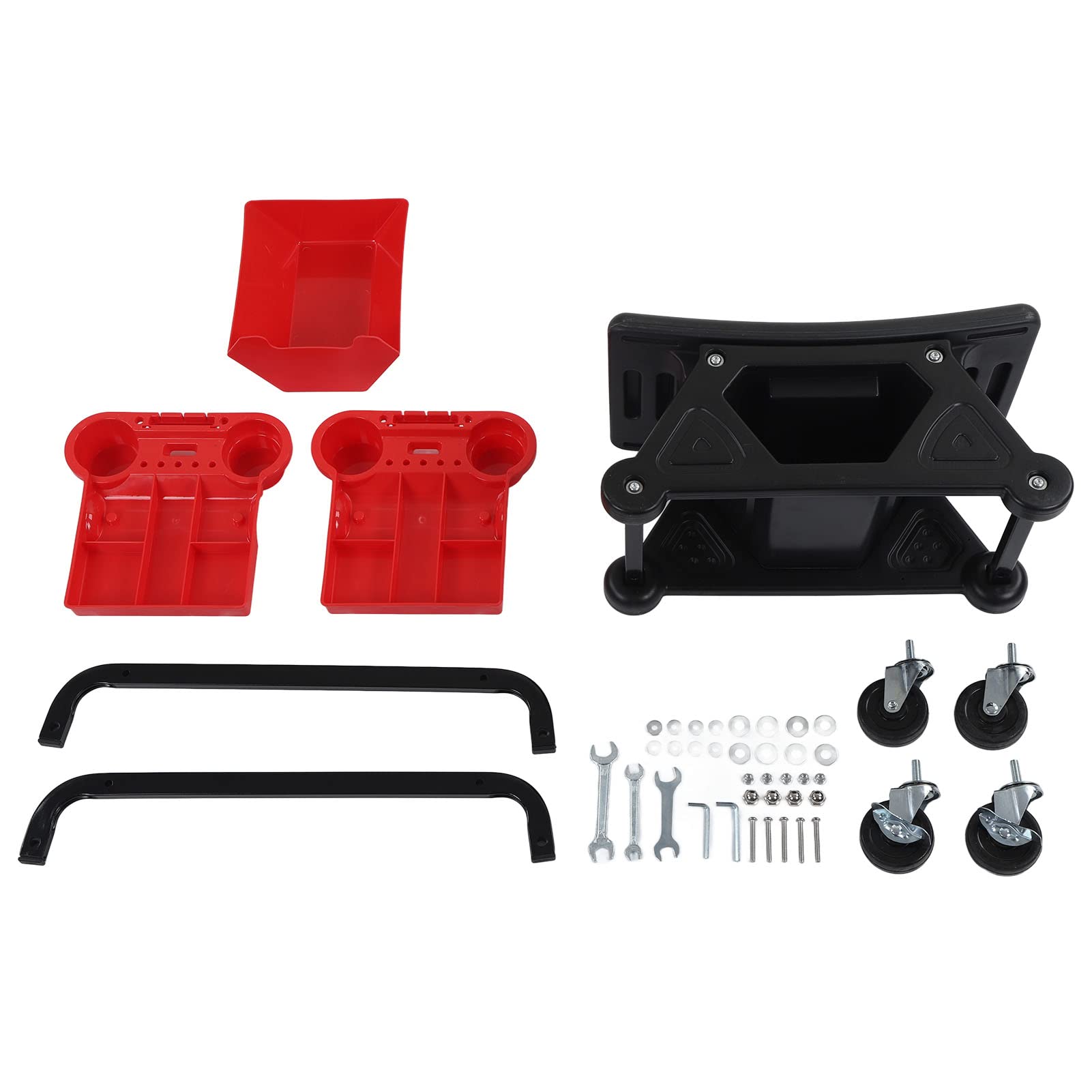 Ldafava Mechanik Rolling Stuhl Hochleistungsstil Stille Universalräder Mobile Rolling Creeper Seat Auto Detaillierer mit großen Speicherplatz Hochfärbliche Materialien für Auto Workshops von Ldafava
