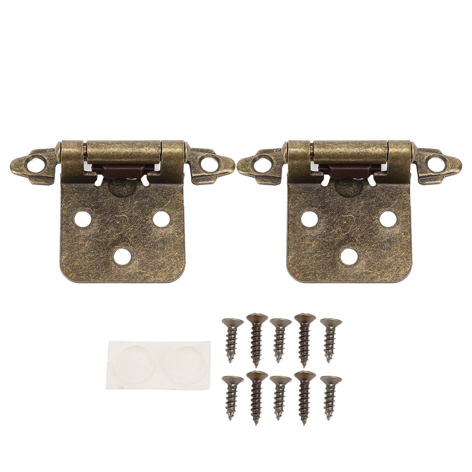 Ldafava RV -Schrankscharnier -Schließschrank Scharnier 1/2 -Zoll -Overlay -Schrankscharniere für RV -Boot Badezimmer Küche aus Stahl enthalten 2 Scharniere Schrauben Packung Kleber Punkte (Bronze) von Ldafava