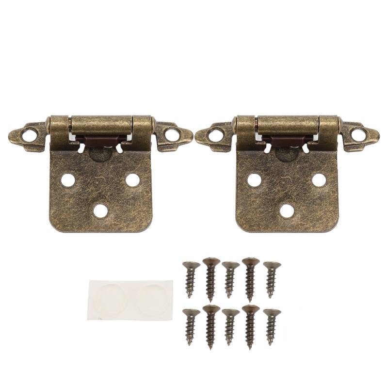 Ldafava RV -Schrankscharnier -Schließschrank Scharnier 1/2 -Zoll -Overlay -Schrankscharniere für RV -Boot Badezimmer Küche aus Stahl enthalten 2 Scharniere Schrauben Packung Kleber Punkte (Bronze) von Ldafava