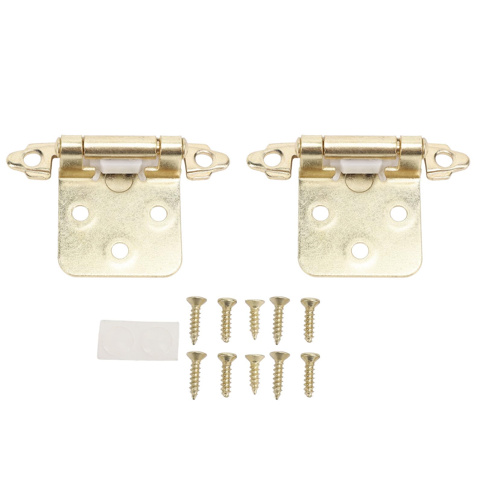 Ldafava RV -Schrankscharnier -Schließschrank Scharnier 1/2 -Zoll -Overlay -Schrankscharniere für RV -Boot Badezimmer Küche aus Stahl enthalten 2 Scharniere Schrauben Packung Kleber Punkte (Gold) von Ldafava