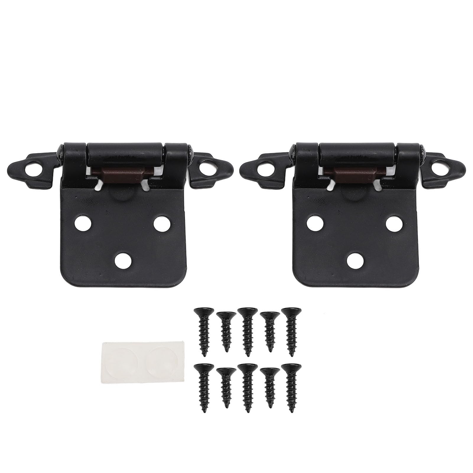 Ldafava RV -Schrankscharnier -Schließschrank Scharnier 1/2 -Zoll -Overlay -Schrankscharniere für RV -Boot Badezimmer Küche aus Stahl enthalten 2 Scharniere Schrauben Packung Kleber Punkte (Schwarz) von Ldafava
