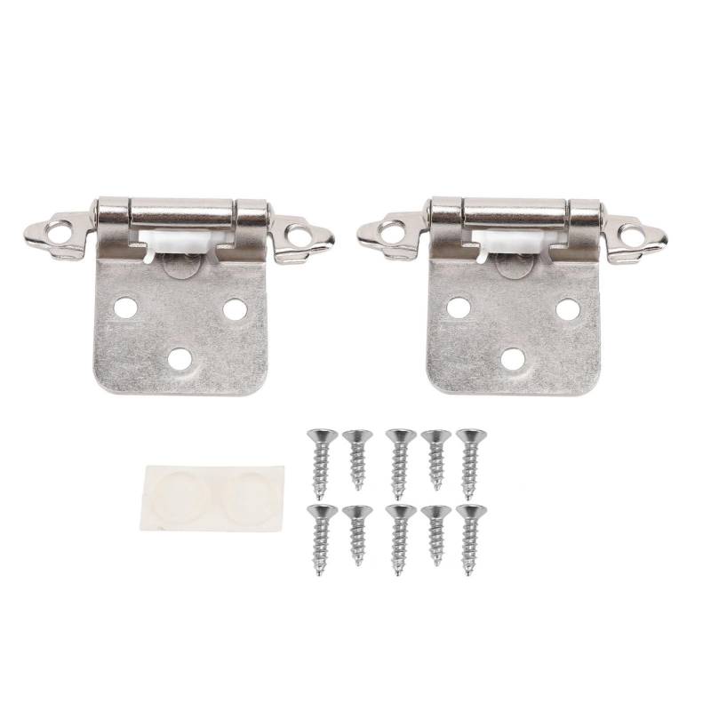Ldafava RV -Schrankscharnier -Schließschrank Scharnier 1/2 -Zoll -Overlay -Schrankscharniere für RV -Boot Badezimmer Küche aus Stahl enthalten 2 Scharniere Schrauben Packung Kleber Punkte (Sekt) von Ldafava