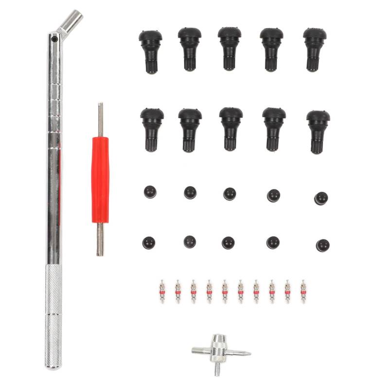 Ldafava Reifenventilstamm Puller Installer Remover Kit Hochwertige Legierung ABS -Material Langlebiger Reifenventilreparaturwerkzeug für RV -Autofahrradmotorrad 33 Stcs Set von Ldafava