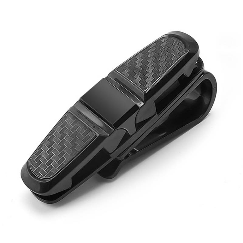 Ldafava Sonnenvisierbrille Clip Multifunktional rotatable schläfriges Design Doppelcliphalter für Autofahrer Plastikfaser -Kohlefaser Finish (Schwarz) von Ldafava