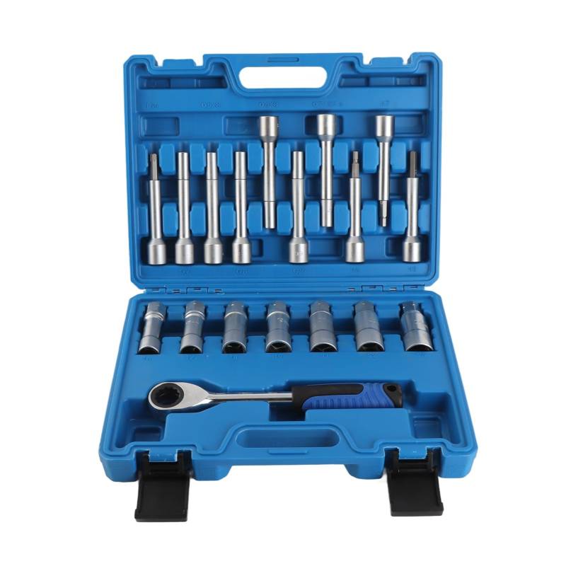 Ldafava Stoßdämpfer Strebe Nut Entfernung Socket Kit Professionelles Universal Car Reparaturwerkzeug Premium Cr v Material Red 18pcs Set mit Aufbewahrungsbox für die Wartung von von Ldafava