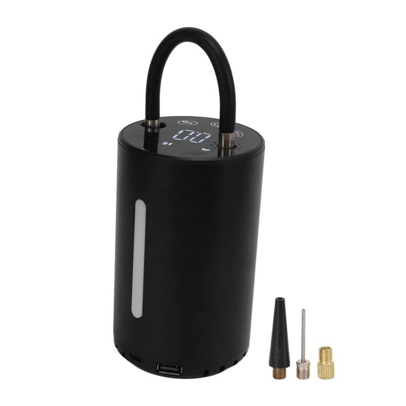 Ldafava Tragbarer Auto -Luft -Luft -Inflator Smart drahtlose Fahrradreizpumpe für Motorradreifen Hochdruck 150psi LCD Anzeige Multi -Funktion Notfallbeleuchtung ABS+Metallmaterial von Ldafava