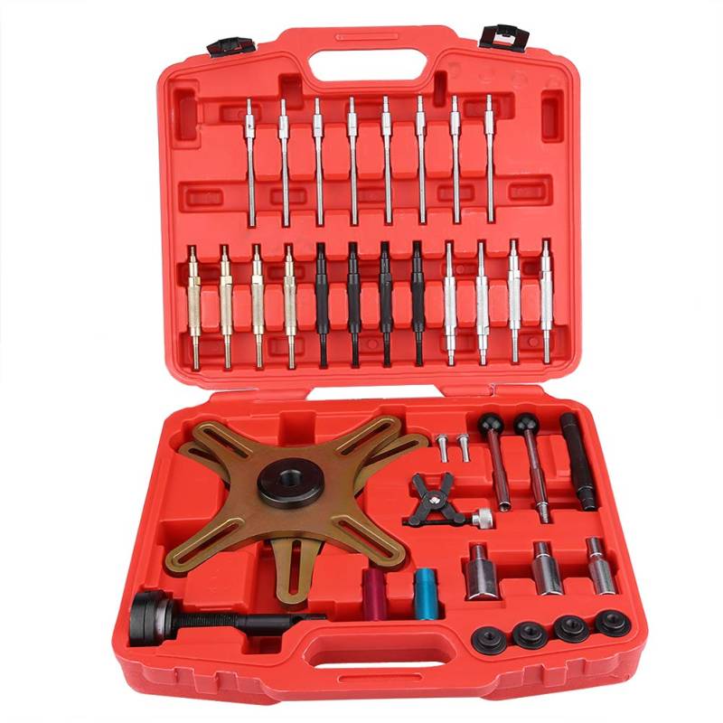 Ldafava Universal Sac Self -Adjusting Clutch Assembly Tool Kupplung Alignment -Einstellung Tool Kit mit 38pcs Kohlenstoffstahlwerkzeugen Red Case für Fahrzeuge von Ldafava