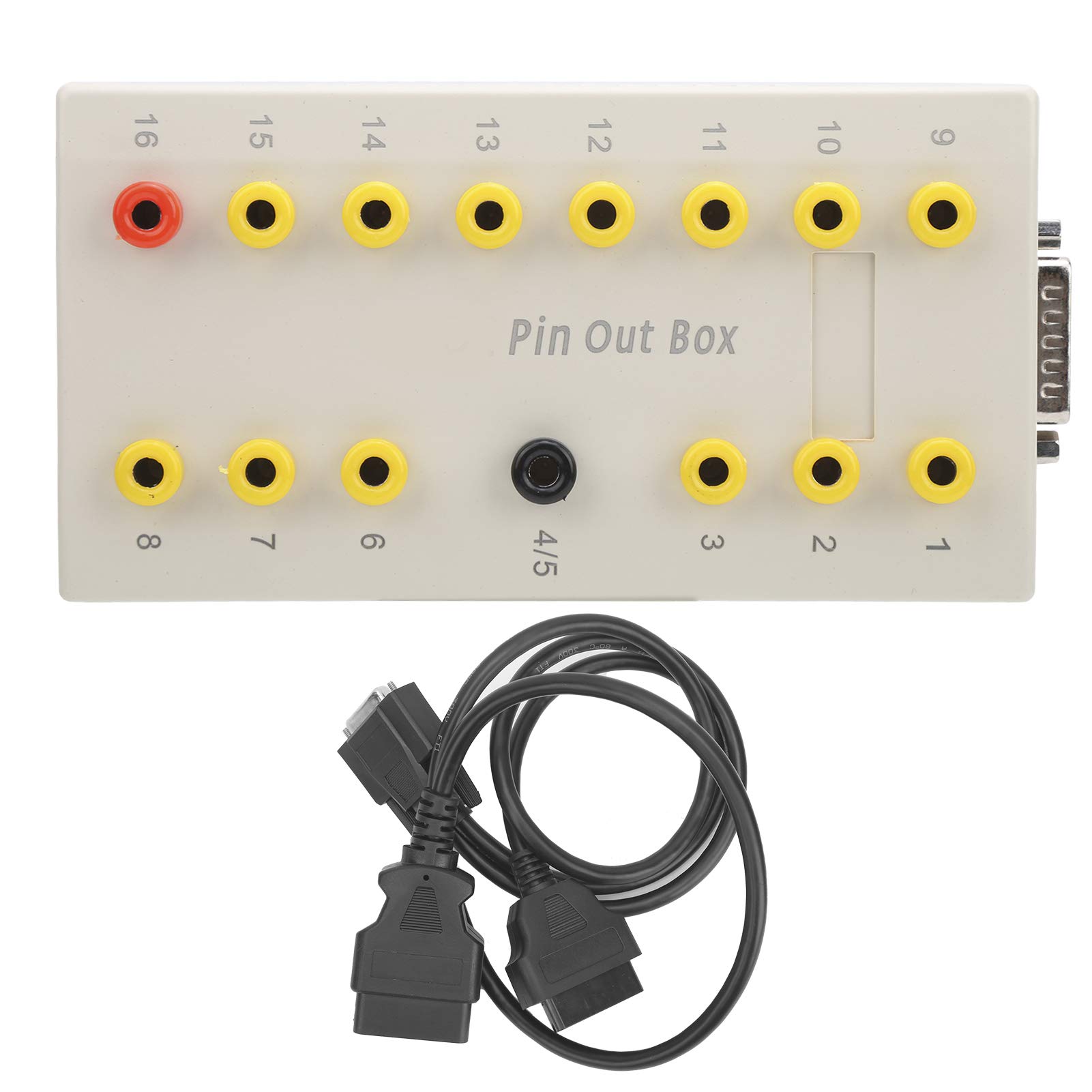 OBD2 -Pin -Out -Box -Diagnosekabel Kit Alle Testpunkte Auto Diagnose Tool Schnellschalter Datenpunkte ohne Schweißen für Fahrzeugdiagnosesysteme Weißes Box Schwarzes Kabel von Ldafava