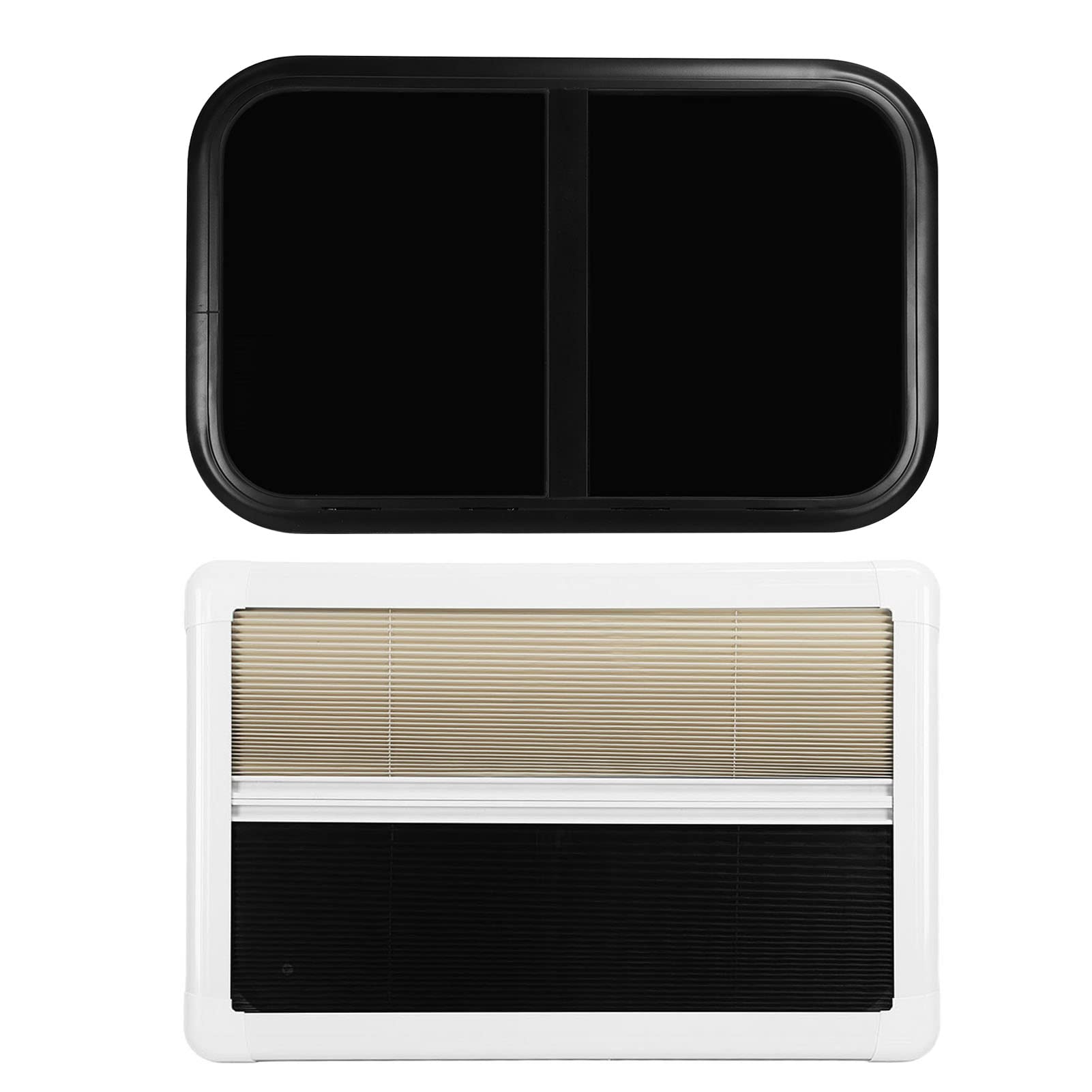 RV Fenster Fensteranhänger Fenster Schieber Scheibenfenster UV blockieren gehabtes Glas wasserdichtes Aluminiumlegierrahmen für Wohnmobile Caravans 830x530mm (33–43 mm anwendbare Wandstärke) von Ldafava