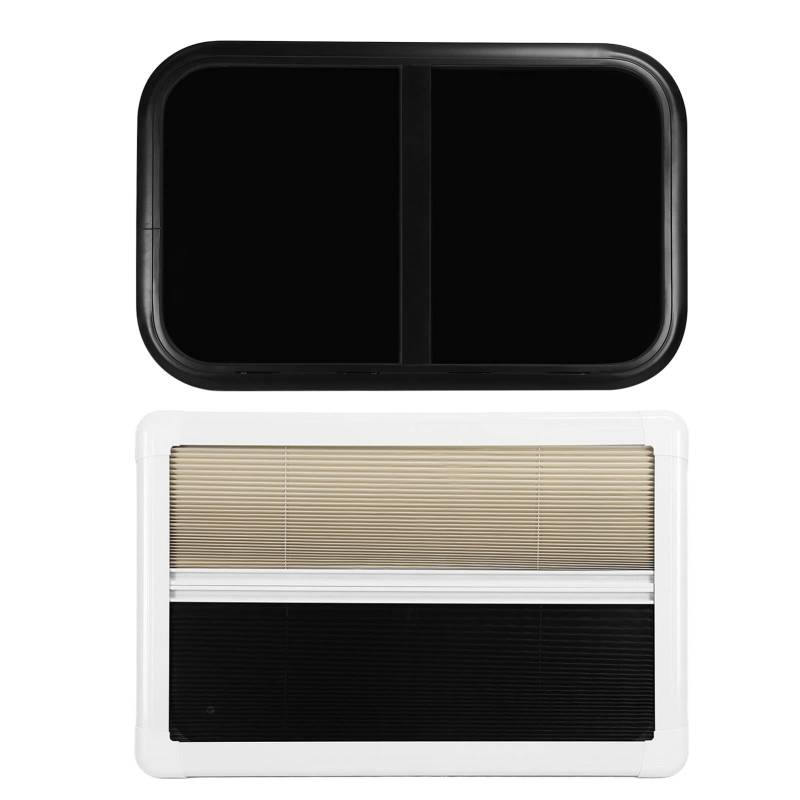 RV Fenster Fensteranhänger Fenster Schieber Scheibenfenster UV blockieren gehabtes Glas wasserdichtes Aluminiumlegierrahmen für Wohnmobile Caravans 830x530mm (33–43 mm anwendbare Wandstärke) von Ldafava