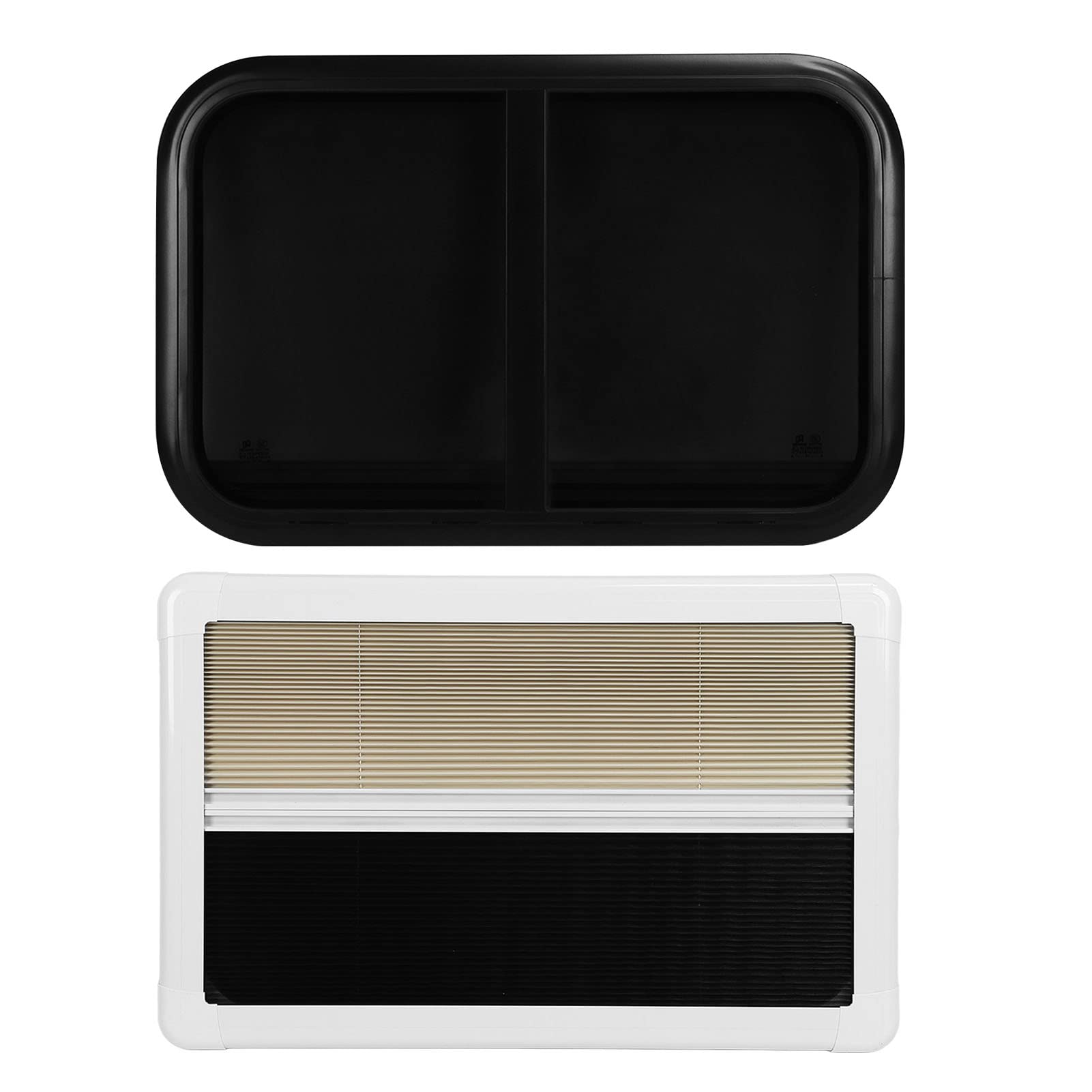 RV -Fenster abgerundet Saste Window 800x500 mmm UV -resistantes geschmittertes Glas mit Insektennetzen für Caravan Trailer (25-33 mm anwendbare Wandstärke) von Ldafava