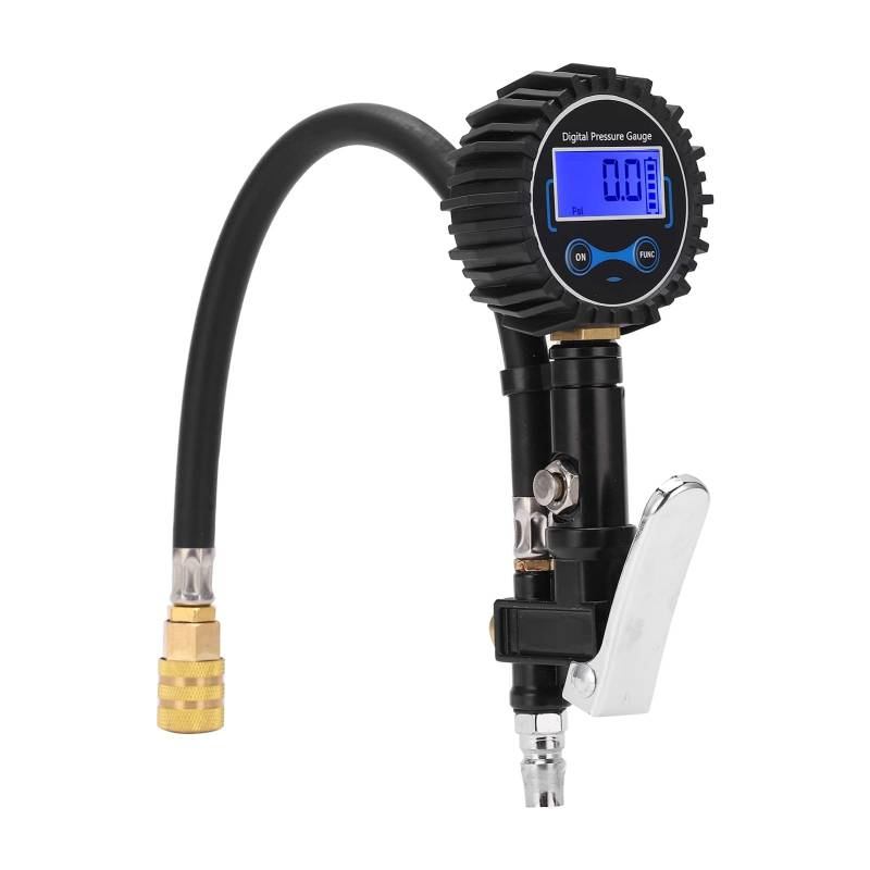 Reifendrückenmesser LCD Digitale Anzeige Hocher Präzisionsluftdruckmessung Inflator Deflator für Autos Motorräder Lastwagen Gummi -Aluminiumlegierung Kupfer von Ldafava