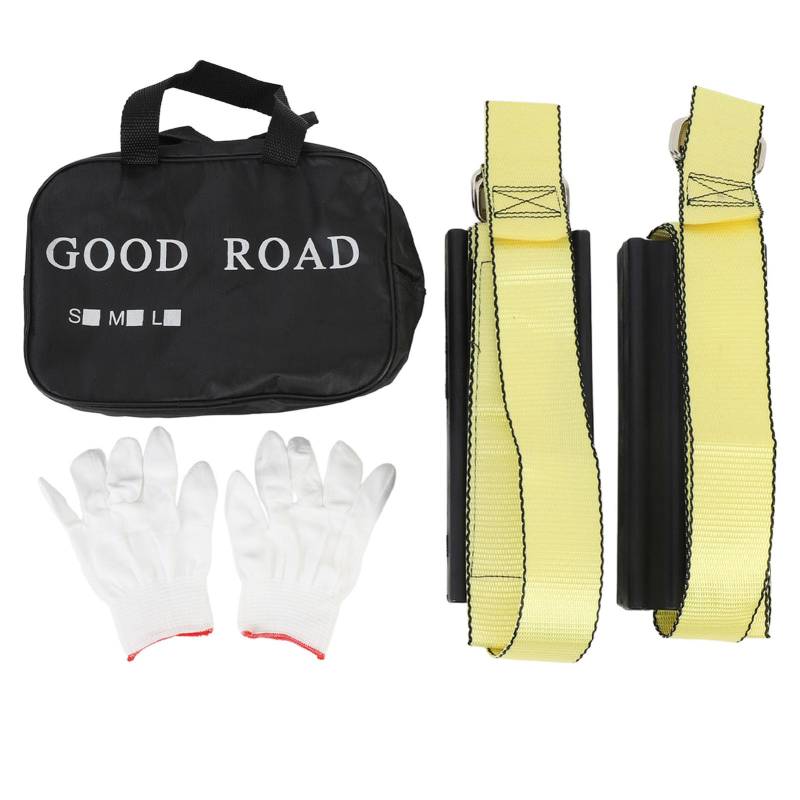 Reifentraktionsriemen mit Arbeitshandschuhen haltbarer Anti -Schlupf -Notfalltraktionsgurte für LKW und großes SUVs ABS -Material 2 PCs Set von Ldafava
