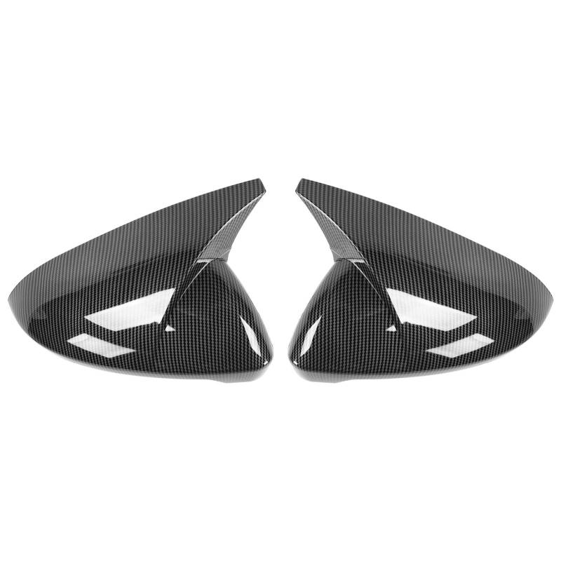 Rückfahrspiegelabdeckung Hornstil ABS Material Links rechter Türspiegel Gehäuse Schutzschutzkappe für MK7 MK7.5 GTD R 2013 2020 Modelle (Kohlefaserstil) von Ldafava