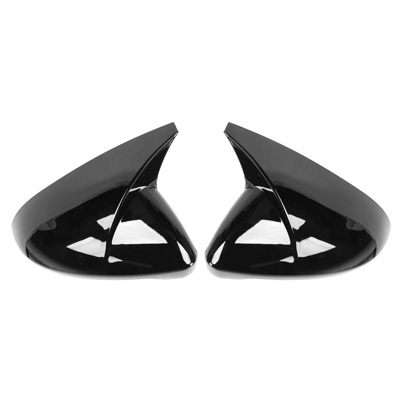 Rückfahrspiegelabdeckung Hornstil ABS Material Links rechter Türspiegel Gehäuse Schutzschutzkappe für MK7 MK7.5 GTD R 2013 2020 Modelle (Schwarz) von Ldafava