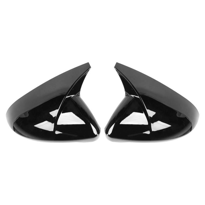 Rückfahrspiegelabdeckung Hornstil ABS Material Links rechter Türspiegel Gehäuse Schutzschutzkappe für MK7 MK7.5 GTD R 2013 2020 Modelle (Schwarz) von Ldafava