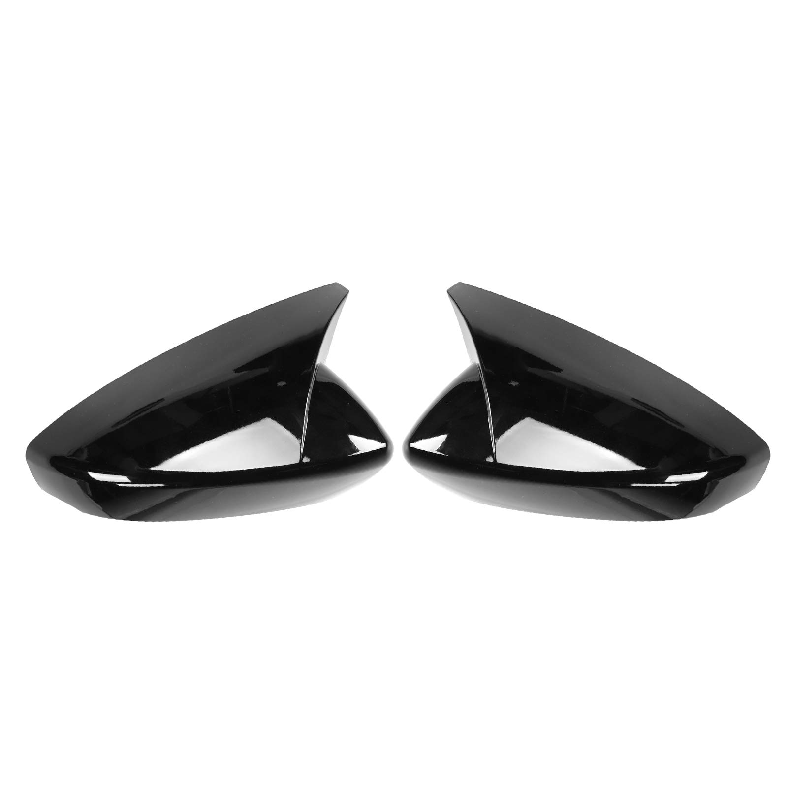 Rückspiegel Abdeckungstür Spiegel Gehäuse Seitenspiegel Schalenflügelspiegel Abdeckungskappe glänzende UV -Proof transparente Beschichtung Haltbares ABS -Material fit 3 Axela 2020 (Schwarz) von Ldafava