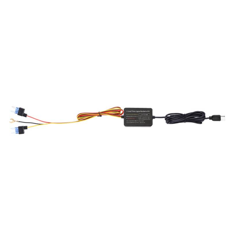Typ C Das Dash Hartdraht -Kit -Kit Stabile Stromversorgung breites Kompatibilität langes Spannungsabfallkabel für das Armaturenbrett Cam GPS Radardetektoren ABS GUMME Metall von Ldafava