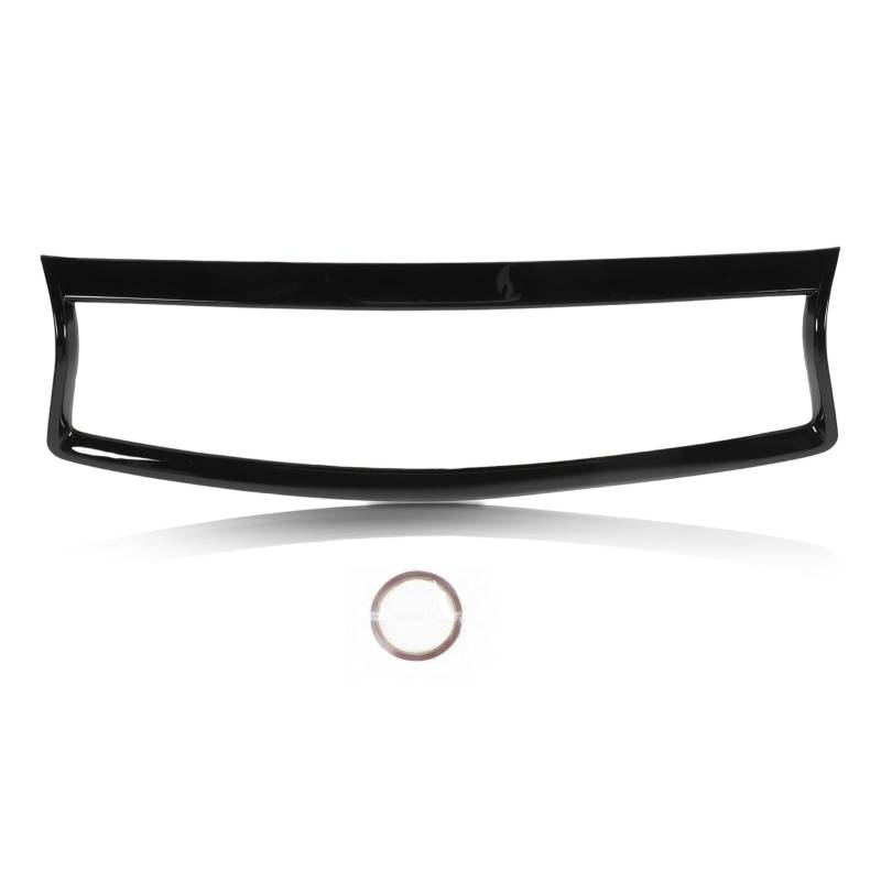 Vordere Stoßfänger Kühlergrill Overlay Trimmabdeckung Hochglänzender schwarzer Schutzaustausch für Q50 Q50S Alle Modelle 2018 bis 2023 ABS -Material Easy Installation Sporty Look von Ldafava