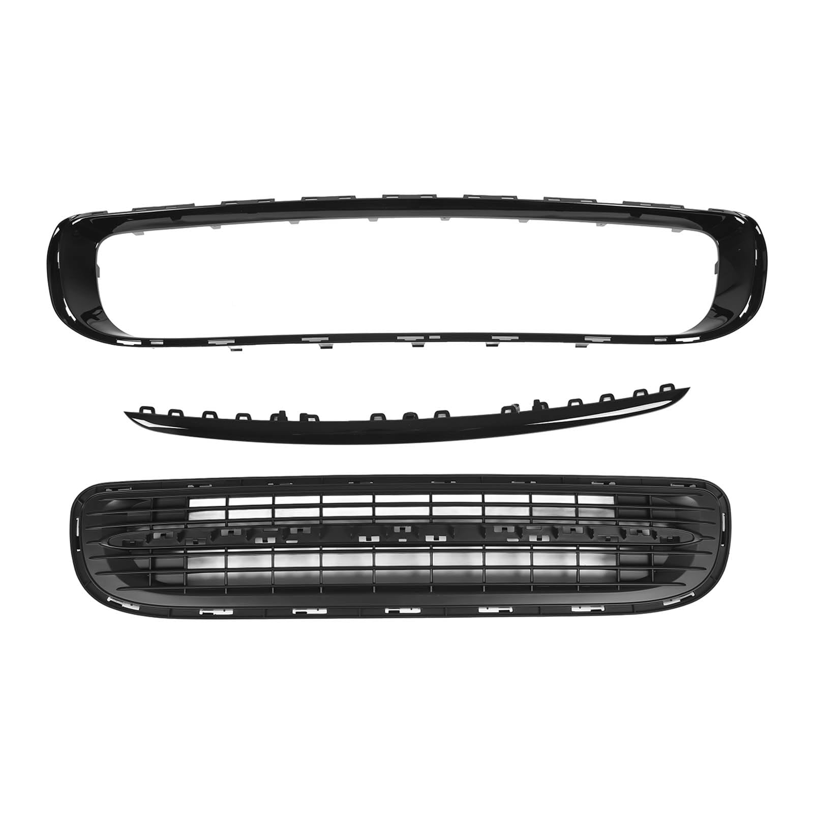 Vordere Stoßfänger unteren Kühlergrill glänzend schwarzer Ersatzverkleidungsrahmen Dekoratives Upgrade für Clubman R55 LCI Basis Heckback Cabrio Coupé Roadster 2011 2015 Vordere Stoßfänger unteren Kühlergrill glänzend schwarzer Ersatzverkleidungsrahmen Dekoratives Upgrade für Clubman R55 LCI Basis Heckback Cabrio Coupé Roadster 2011 2015 von Ldafava
