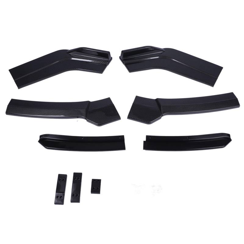 Vordere Stoßstange Splitter Kohlefaserstil Stoßfänger Spoiler Diffusor 170 cm Länge Ersatz für Accord (Schwarze Lippe) von Ldafava