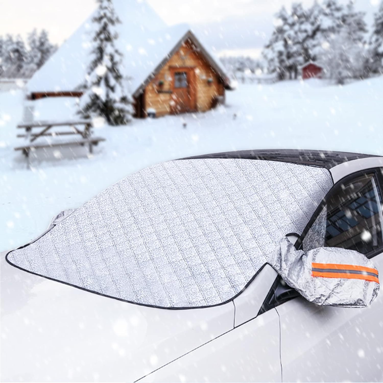 Frontscheibe Abdeckung Sonnenschutz Auto für Nissan Qashqai II (J11) 2017 2018-2021, Frostschutz Autoabdeckung Windschutzscheibe Gegen Sonne, Frost, Schnee, EIS,D SUV Magnet Model von LeaHY
