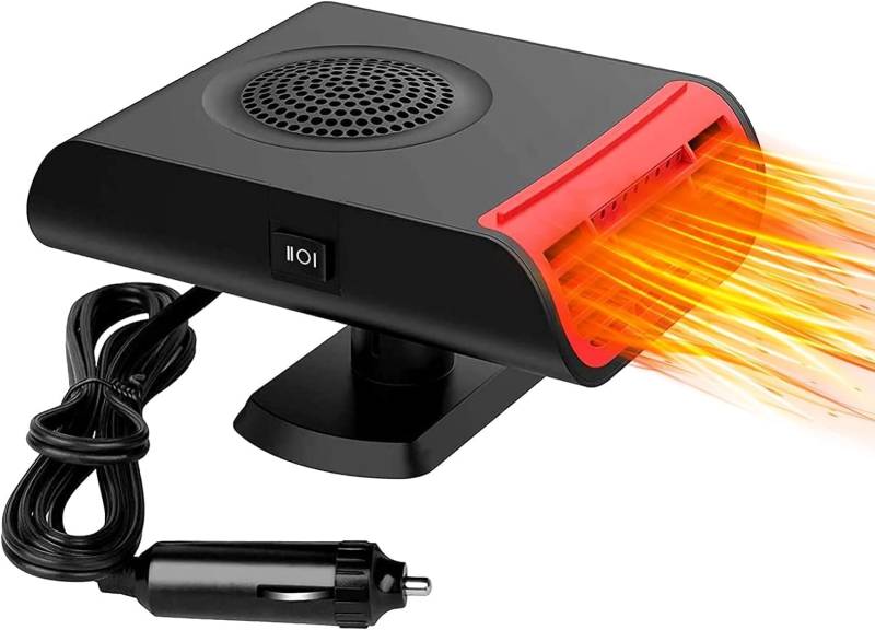Leaflai Autoheizung,150W Tragbare Auto-heizung Anti-Fog-Auto Demister 2-in-1-Heizlüfter/Kühlventilator für den Innenbereich im Auto von Leaflai
