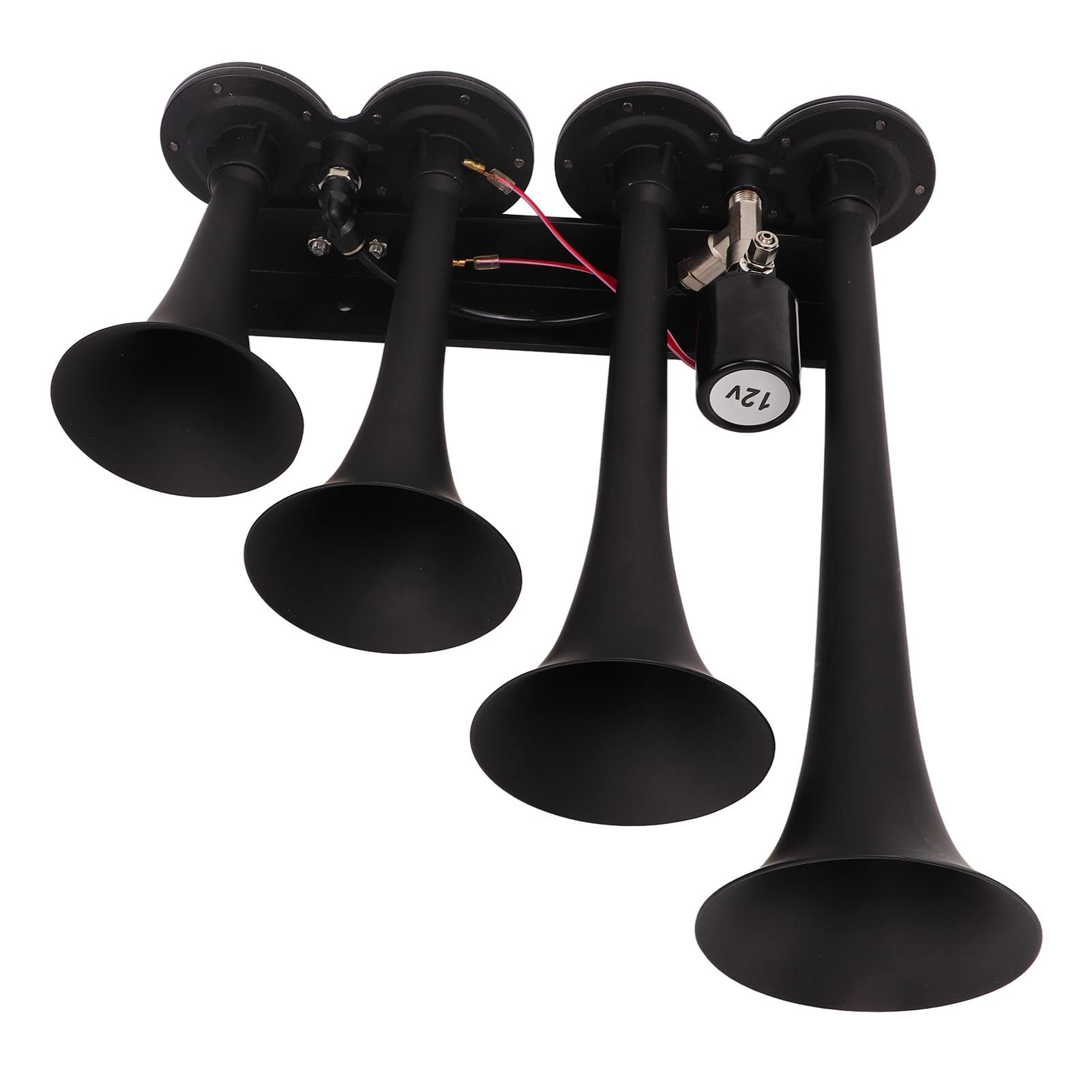 4 Trompetenhorn DC 12 V Air Horn Kit 4 Trompeten 135 dB Aluminiumlegierung Universal für Trucks Club Car Yachts 4 Trompetenhorn DC 12 V Air Horn Kit 4 Trompeten 135 dB Aluminiumlegierung Universal für Trucks Club Car Yachts von Leapiture