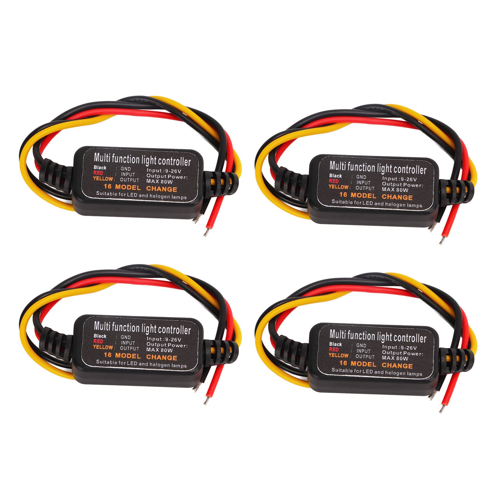 4PCS DC9 26V LED Bremslicht Blink Strobe Controller Rücklicht Blink Controller 16 Modi Einstellbar für Auto motorrad 4PCS DC9 26V LED Bremslicht Blink Strobe Controller Rücklicht Blink Controller 16 Modi Einstellbar für Auto motorrad von Leapiture