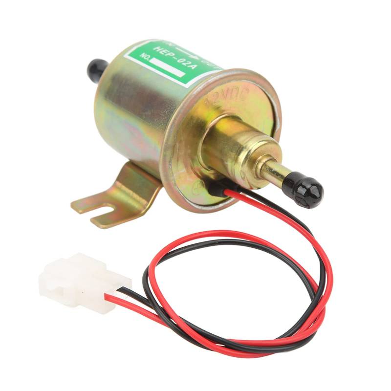 Elektrische Kraftstoff Pumpe, 2-Draht-Kraftstoffpumpe Universal-Inline-Niederdruck-Gleichstrom-12V-Kraftstoffs Ystem Zubehör Für Auto-LKW-Boot HEP02a von Leapiture