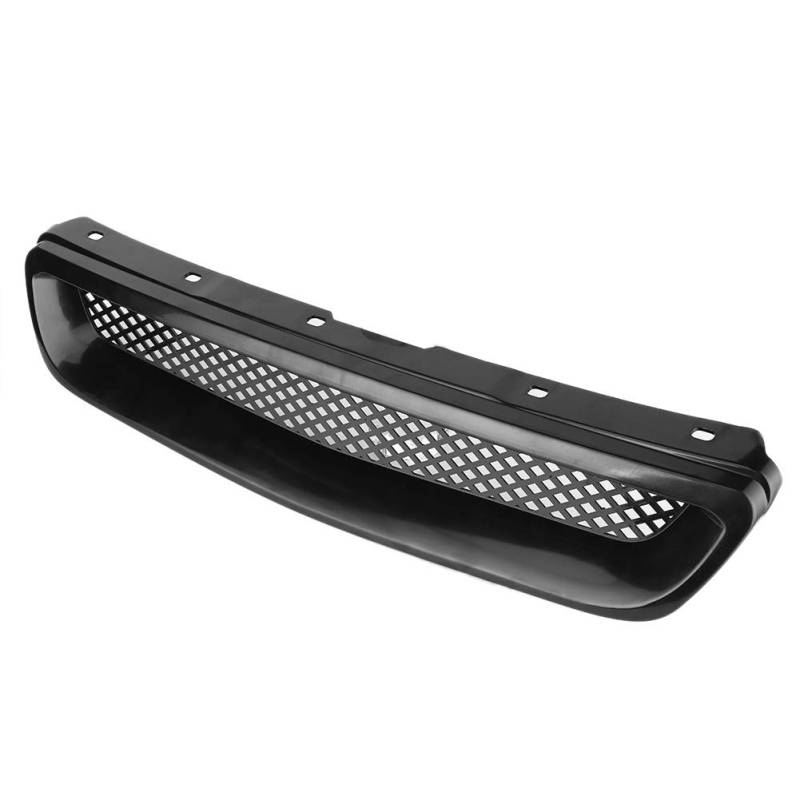 Fronthaubengitter Grill Ansauggitter Schwarzer Grill Luftstromhaube Ansauggittergitter Fronthaubengitter Haubengrillgitter Für Honda Civic 9698 JDM TypeR Style von Leapiture
