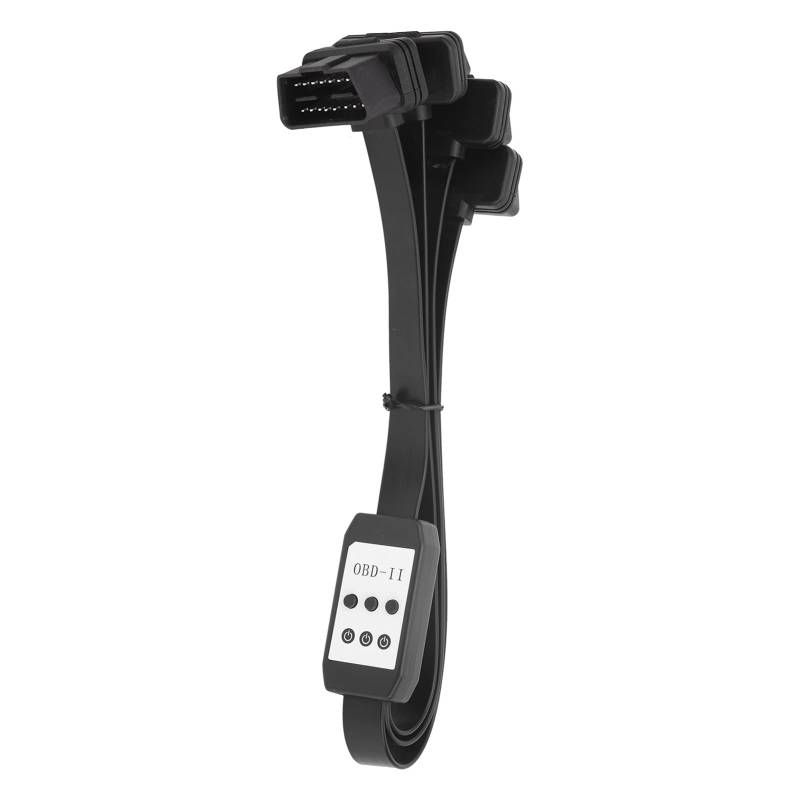 Leapiture zu 3 OBD2 Verlängerung Splitter Kabel Auto Diagnose Verlängerung Kabel 1,57 ft 16Pin Stecker Kabel mit Schalter Auto Diagnose Werkzeug von Leapiture