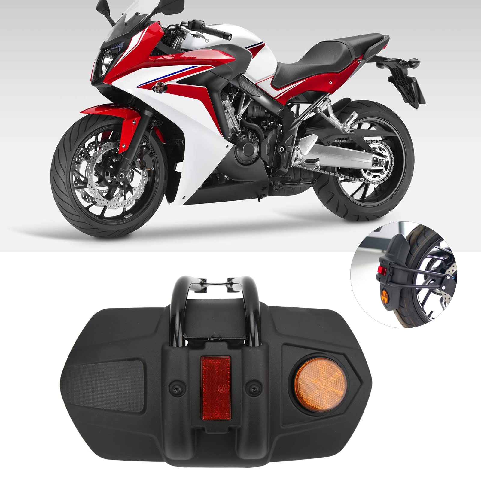 Reflektierender Motorrad-Kotflügel, Motorrad-Kotflügel mit Montagehalterung, 0,7 Zoll, Ersatz für NC700 NC750X NC750D Reflektierender Motorrad-Kotflügel, Motorrad-Kotflügel mit Montagehalterung, 0,7 Zoll, Ersatz für NC700 NC750X NC750D von Leapiture