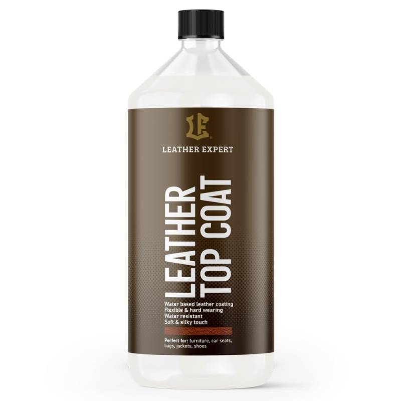 Farbfixierend Leder Finish Glänzend 1000ml - Lederfinish für Handwerker - Leather Top Coat für alle Arten Glattleder – Klarlack schützt vor Feuchtigkeit und Beschädigungen von Leather Expert