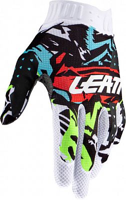 Leatt 1.5 Zebra S23, Handschuhe Kinder/Jugend - Weiß/Schwarz/Rot/Neon-Gelb - S von Leatt