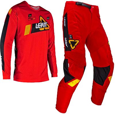 Leatt 3.5 S24 Red, Set Trikot/Textilhose Kinder - Rot/Schwarz/Gelb - L von Leatt