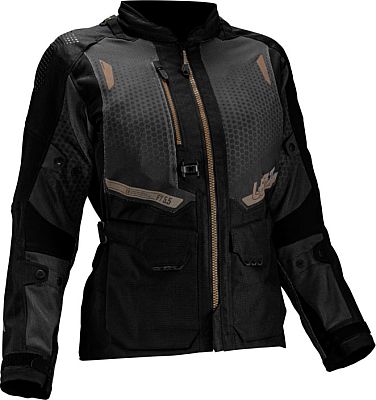 Leatt ADV FlowTour 5.5, Textiljacke wasserdicht Damen - Schwarz/Dunkelgrau/Gold - XXL von Leatt