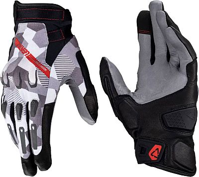 Leatt ADV HydraDri 7.5 Camo Kurz, Handschuhe wasserdicht - Grau/Schwarz/Rot - L von Leatt