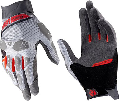 Leatt ADV X-Flow 5.5 Kurz, Handschuhe - Grau/Hellgrau/Rot - 3XL von Leatt