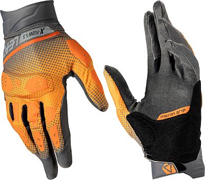 Leatt ADV X-Flow 5.5 Kurz, Handschuhe - Orange/Grau - XXL von Leatt