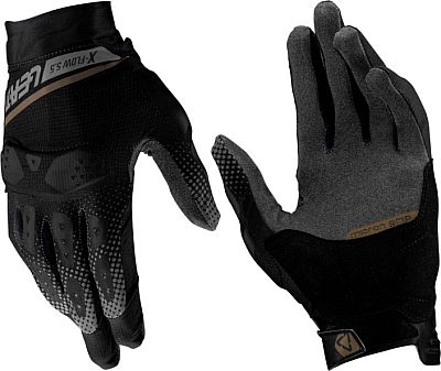 Leatt ADV X-Flow 5.5 Kurz, Handschuhe - Schwarz/Dunkelgrau/Gold - M von Leatt