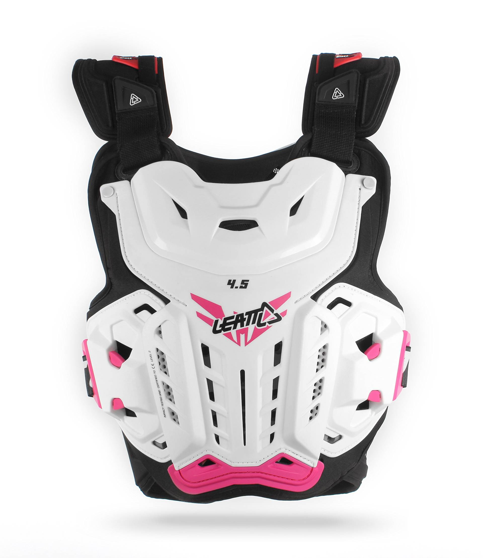 Leatt 4.5 Motorradbrustschutz, Unisex – Erwachsene, Weiß/Pink, Einheitsgröße von Leatt
