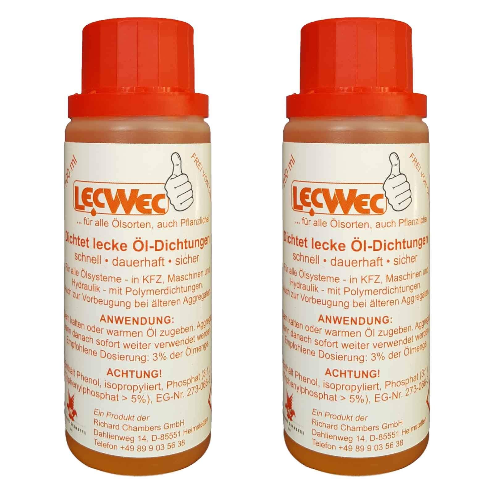 LecWec 200ml - Additiv gegen Ölverlust für alle Ölsorten von LecWec