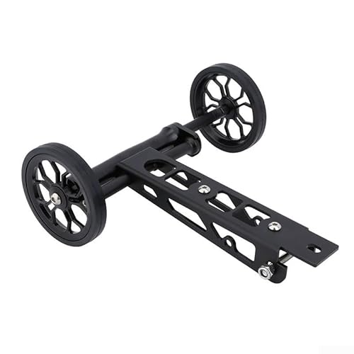 Easy Wheel mit Wasserflaschenhalter, Hinterrad-Räder, Flaschenhalter, leichtgängig, geräuschlos, versiegeltes Lager für Birdy-Serie Faltrad (80 mm, schwarz) von Lecreatekit