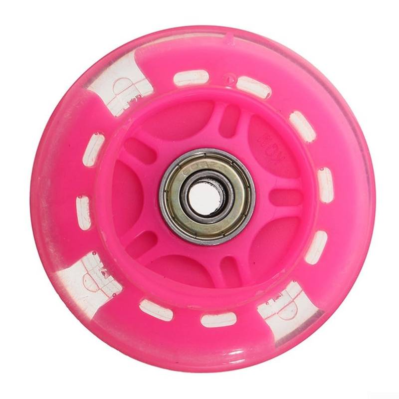 PU-Räder mit LED-Blitz, 2-teiliges Ersatz-Set für reibungsloses Skating-Erlebnis (Rosa) von Lecreatekit